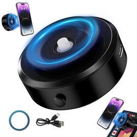 Necomi Electric Magnetic Car Phone Holder, HandsFree Vacuum Car Phone Holder, Double-Sided Phone Mount Compatible with Car Dashboard Installation, Smooth Surface, Phone（Black）