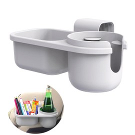 SnackPod Child Cup & Snack Holder for Convertible Car Seats & Strollers - BPA Free - Grey