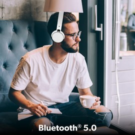 T'NB Bluetooth 5.0 Wireless Headphones, Up to 8 Hours Playtime, Foldable, Adjustable, Jack, Lightweight and Comfortable, Over-Ear, Built-in Microphone, Built-in Controls, Sports