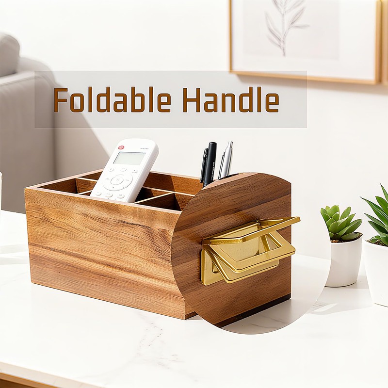 Arflo Acacia Silverware Holder for Party with Handle - Paper