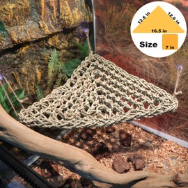 ExoRepti Bearded Dragon Hammock Lizard Tank Accessories Reptile Lounger Amphibian Habitat Décor for Chameleon, Geckos, Snakes, Hermit Crab, Lguana Reptiles, Tortoises