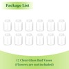 Hewory Small Bud Vases Set of 12: Clear Glass Vases