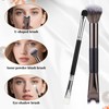 2pcs Nose Contour Brush, 2-in-1 Dual End U-Shape Soft Makeup