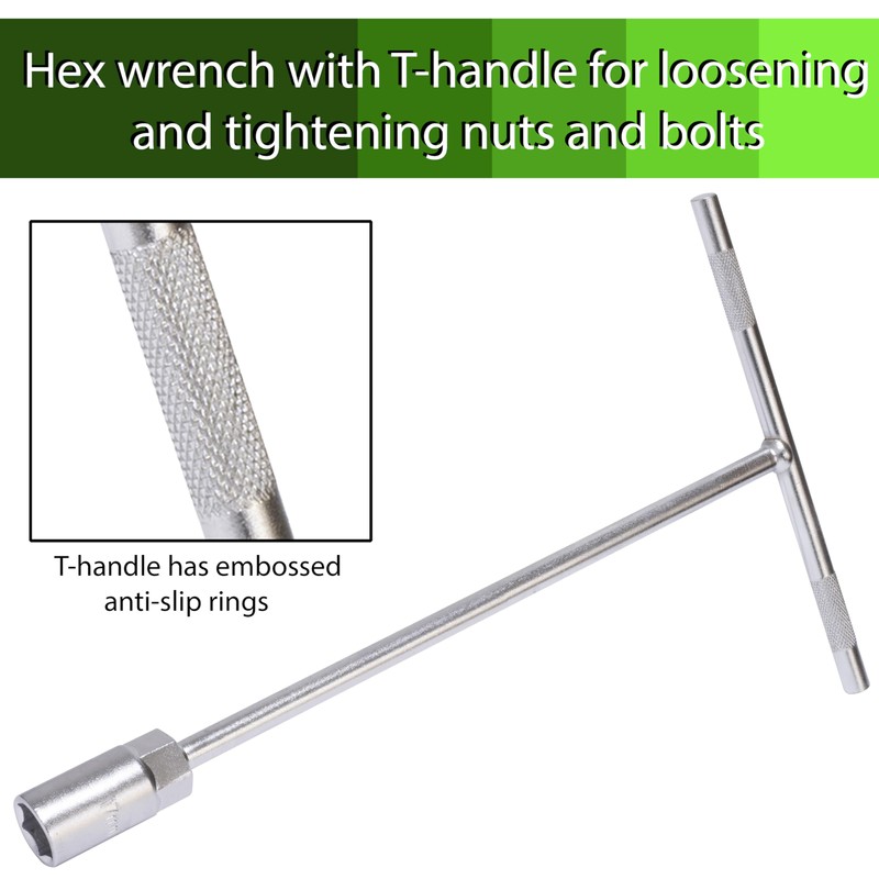 AERZETIX - C69071 - T-shaped socket wrench 17 x 300