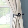 The Metal Magician Sturdy Wrought Iron Wall Mounted Curtain Holdbacks