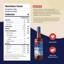 Torani Sugar Free Coffee Syrup, Cinnamon Vanilla Flavoring for Drinks, Zero Calorie, Glass Bottle with Pump Included, 25.4 Fl Oz