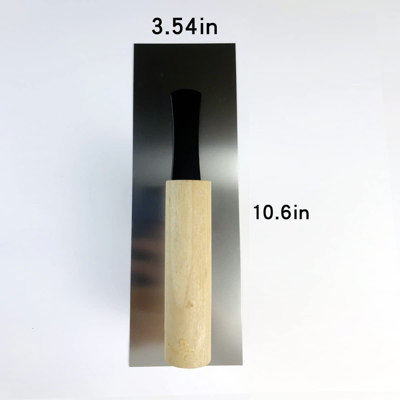 BANCOO Flat Head Stainless Steel Trowel - Super Elastic Ultra-Thin