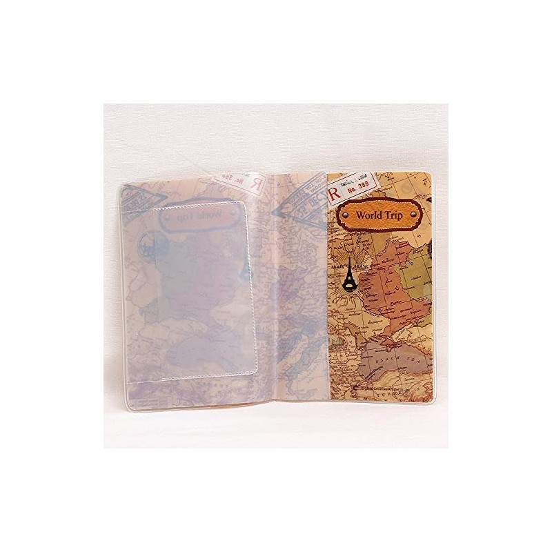 Gifts UK® World Map Passport Cover Travel ID Holder Wallet