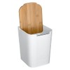 5five Naturéo Bin with Bamboo Lid 5 L White