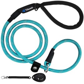 Slip-Lead Dog-Leash Medium-Training Rope - 6ft Foot Big Large Reflective Climbing Rope Leash Supports The Strongest Pulling Large Medium Dogs 6 Feet