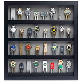 40 Golf Divot Tool Display with Acrylic Cover (Black)