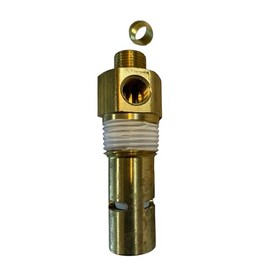 Sellerocity American Made Brass Air Compressor Check Valve 1/2 NPT Size X 5/16 Compression Tube Size with 1/8 NPT-F Unloader Ports