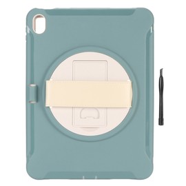 Tablet Case Hard PC Precise Cutouts Hand Strap 360 Degree Kickstand 3 Layers Case for IOS Tablet 10th Gen 2022 Green