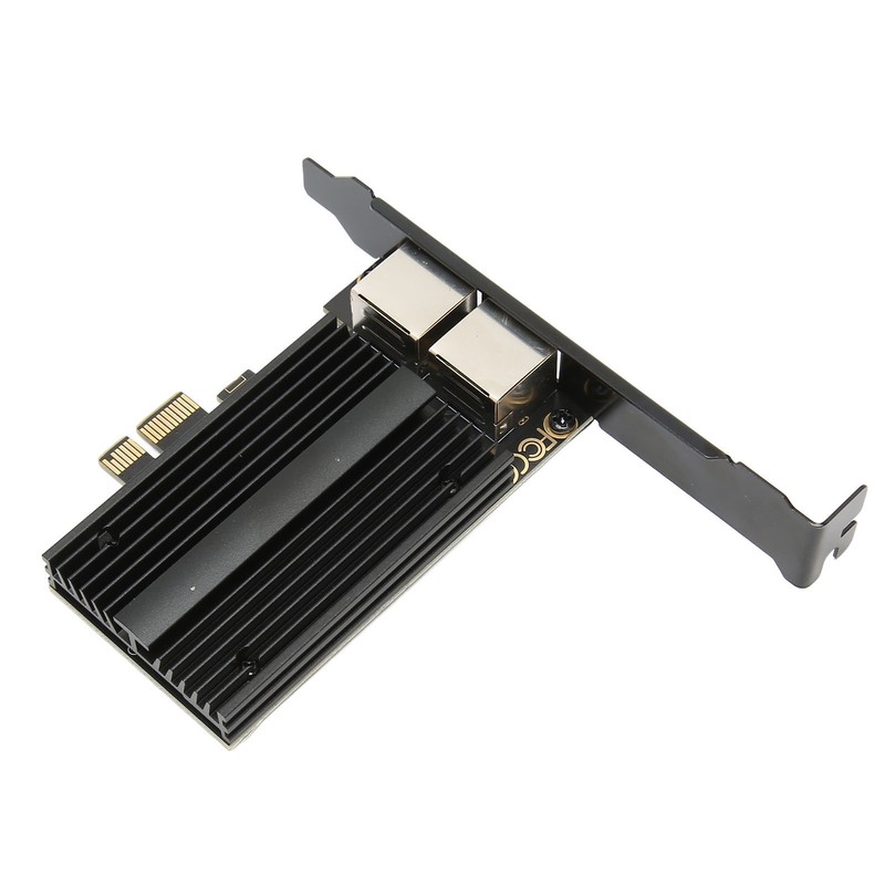 PCIe Network Card 2.5Gbps Dual Port Gold Plated Pin Aluminium