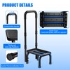 WHOMEC Step Stool with Handle for Elderly-Bed Stools with Adjustable