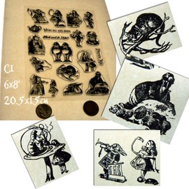 C1 Alice in Wonderland Clear Stamp Set.