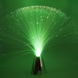 JALORDE 2Pcs 13'' inch LED Colourful Changing Fibre Fiber Optic Fountain Night Light Calming Lamp Christmas Cordless