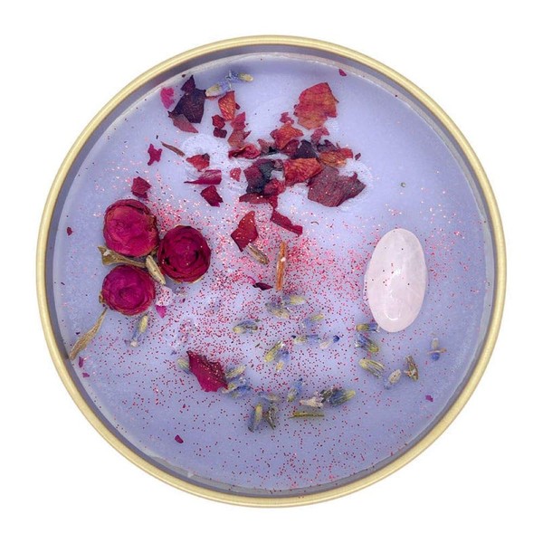 Fifi Peony's Gemstone Candles - Infused with Healing Rose Quartz