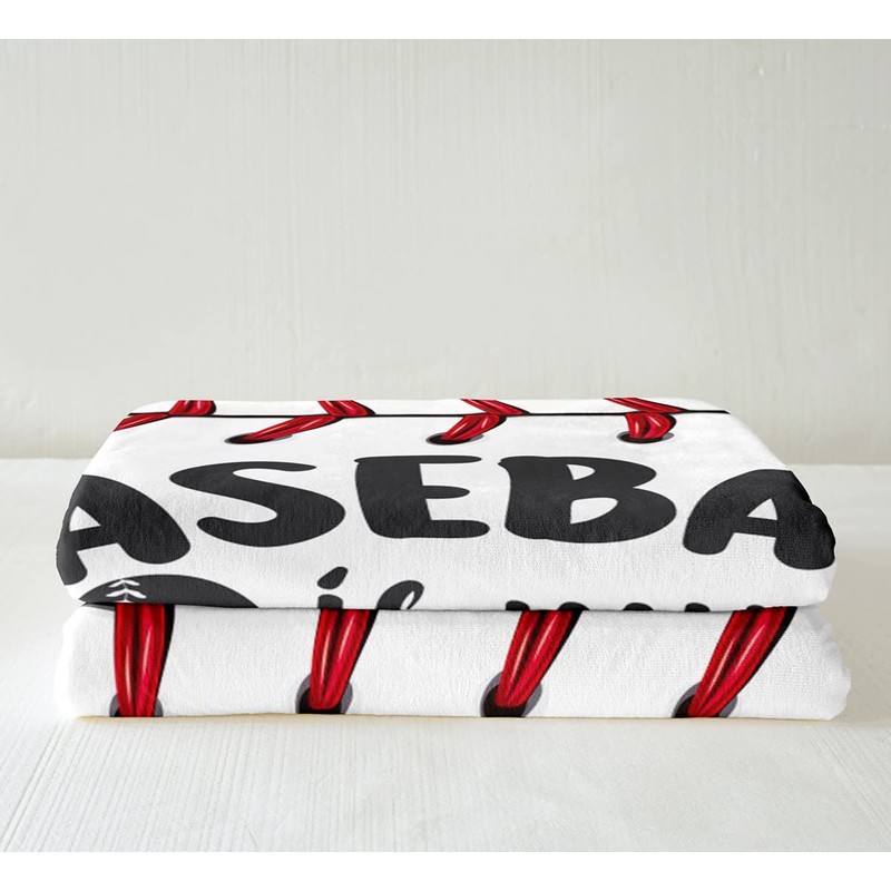 Kids Sports Game Sherpa Blanket Baseball Fleece Throw Blanket Player