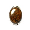BRONZITE Sterling Silver Oval Ring (Size Q) - (BZR2108151)