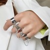 Chain Rings for Women Punk Rings with Chains Open Finger