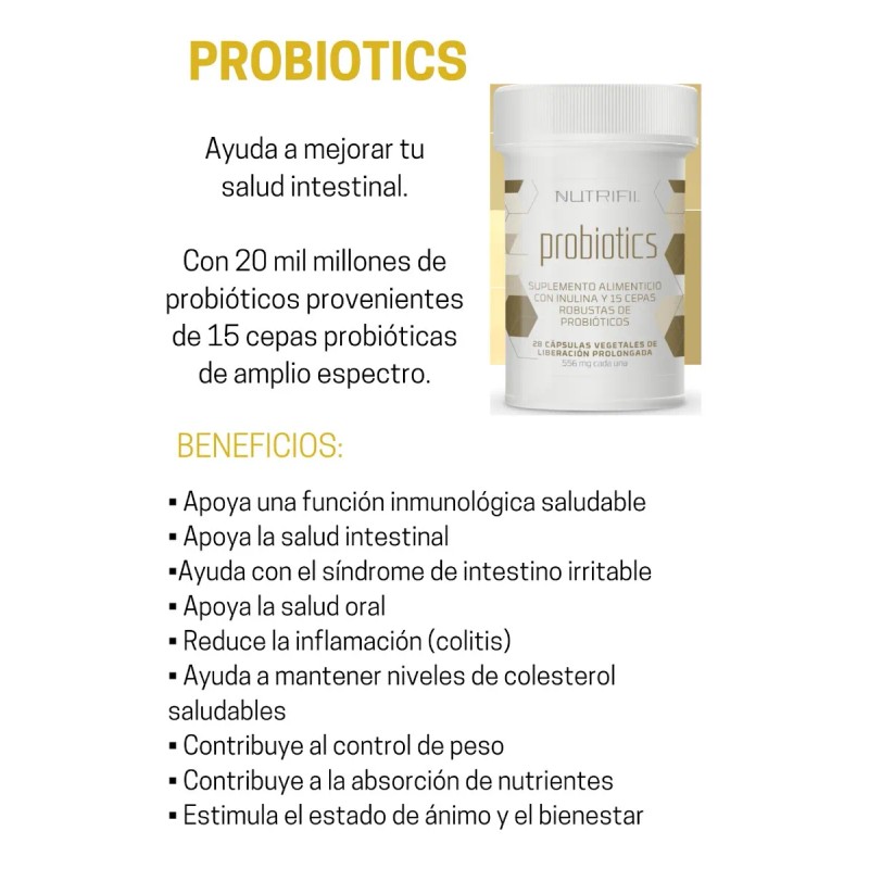 Pastillas Probioticos Nutrifii Ariix 28 Unidades