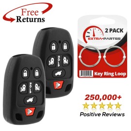 Extra-Partss 2 Keyless Entry Remote Cover Case Silicon Rubber Skin Jacket for Honda 6b