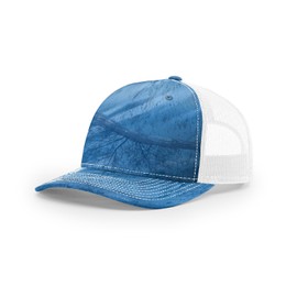 Joe's USA Richardson 112 Trucker Hat - 5 Panel Premium Adjustable Hats for Men-OSFM-Real-Tree Fishing Light Blue/White