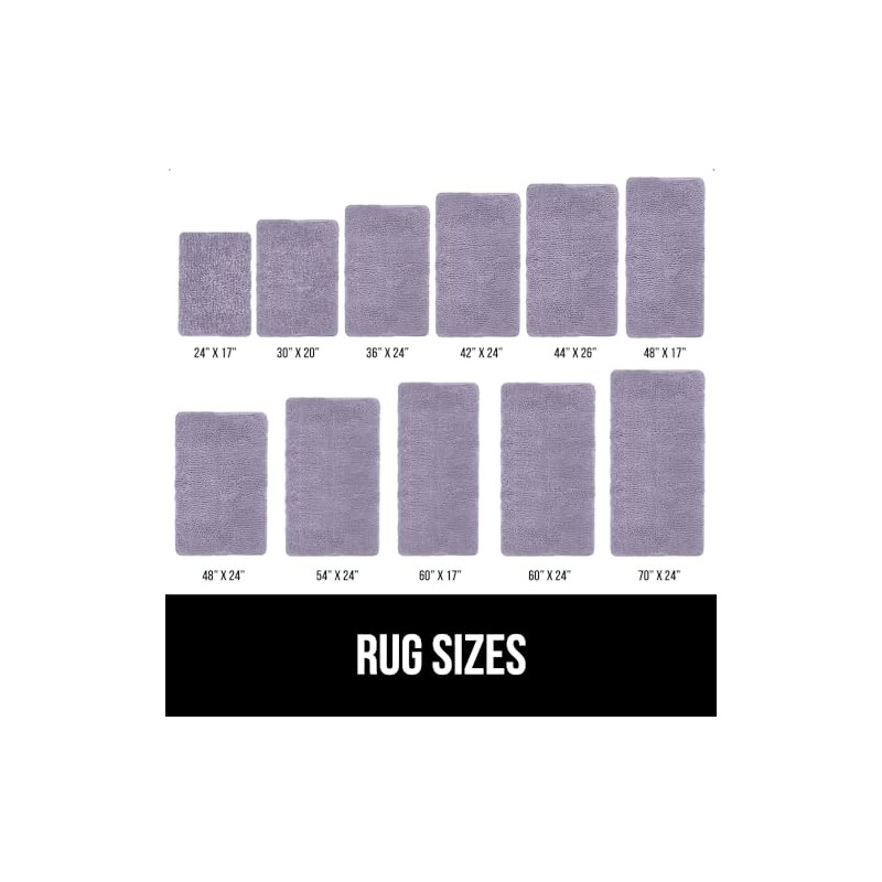 GORILLA GRIP GORILLA GRIP Bath Rug Mat 60x24 Thick Soft