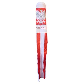 60" Poland Polish Eagle Embroidered Wind Sock Windsock