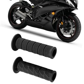 Qiilu Puños de Manillar de Motocicleta, 2 Uds 22mm de Plástico para Acelerador Vintage Universal (Negro)