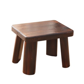 GZQWDC Wooden Step Stool for Adults and Kids,Foot Stool,Kitchen Small Wood Bench,Wood Plant Stand (14.2"x10.2"x10.6")