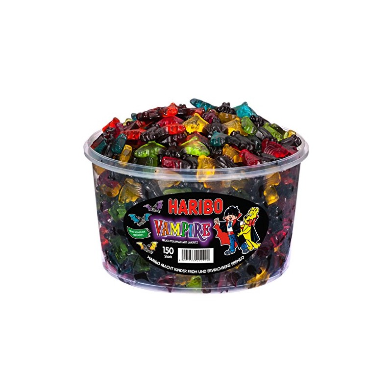 Haribo Gummi Candy - VAMPIRES (Tub 150 pieces)