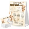 What's Your Teddy Bear Name Game Cards, Birthday Game Supplies,