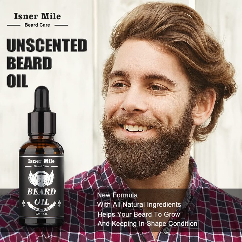 Beard Grooming Kit for Men Care: with Beard Shampoo -