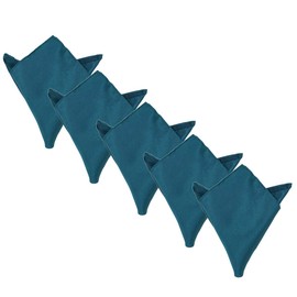 5-Pack Set Men's Solid Color Pocket Square Handkerchief - Diff Colors, Teal, One Size