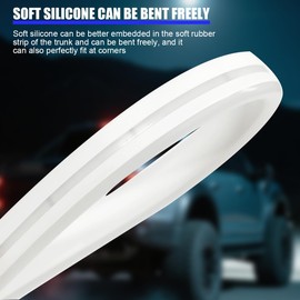 Sandfren Car Trunk LED Strip Light, 6.56FT Silicone Flexible Cuttable Vehicle Trunk Cargo Ambient Lighting, Waterproof Bright Auto Trunk Interior Lamp Decoration, Universal for SUV RV Truck (Blue)