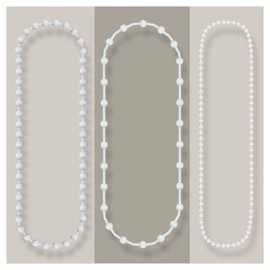 KLEMMFLEX Chain for Roller Blind with Chain Hoist, Replacement Operating Chain, Operating Length: 150 cm, Colour: White, 4.5 x 12 mm, Chain for Venetian Blind, Roman Blind, Slat Curtain, Double Roller