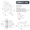AatrixQuayn 90 Degree Glass Shower Door Hinges Heavy Duty Solid