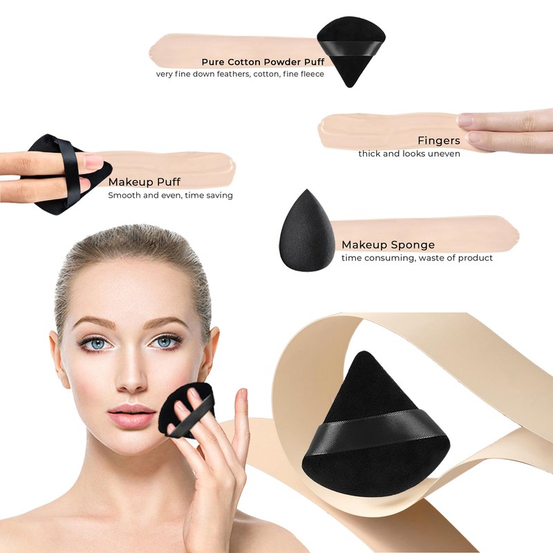 Farsa Life 9 pcs Powder Puff - Velour Triangle Makeup