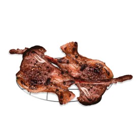 T&B 9.8x6.7 Inch Oval Roasting Cooling Rack 304 Stainless Steel Baking Broiling Rack Cookware 0.8 Inch heigh thick version 1PC