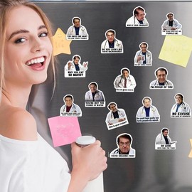 Doctor Phrase Pattern, 12pcs/set Fridge, Room Adults Inspirational Refrigerator Diet Control, Home, Room - Colour: Cranberry, Number of: 12