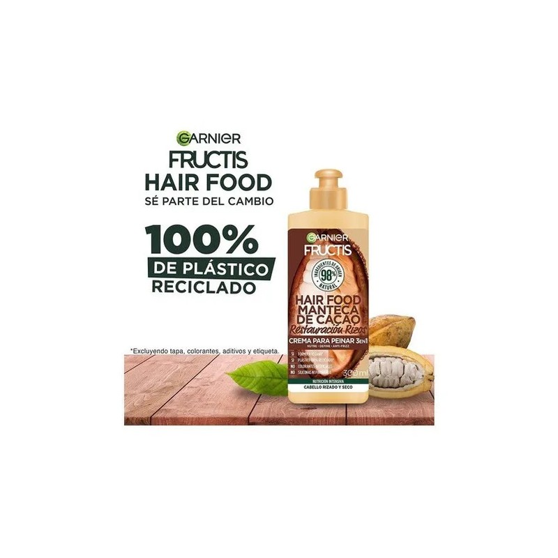 Fructis Hair Food Cacao Crema Para Peinar 300 Ml
