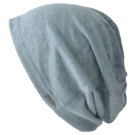Gorro Casualbox, de verano, de lino, de punto, tela ligera y holgada, fabricado en Japón, para hombre, Azul (Mix Blue), Talla única