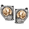 HECASA Pair Headlights Compatible with 2008-2012 Jeep Liberty Replacement for