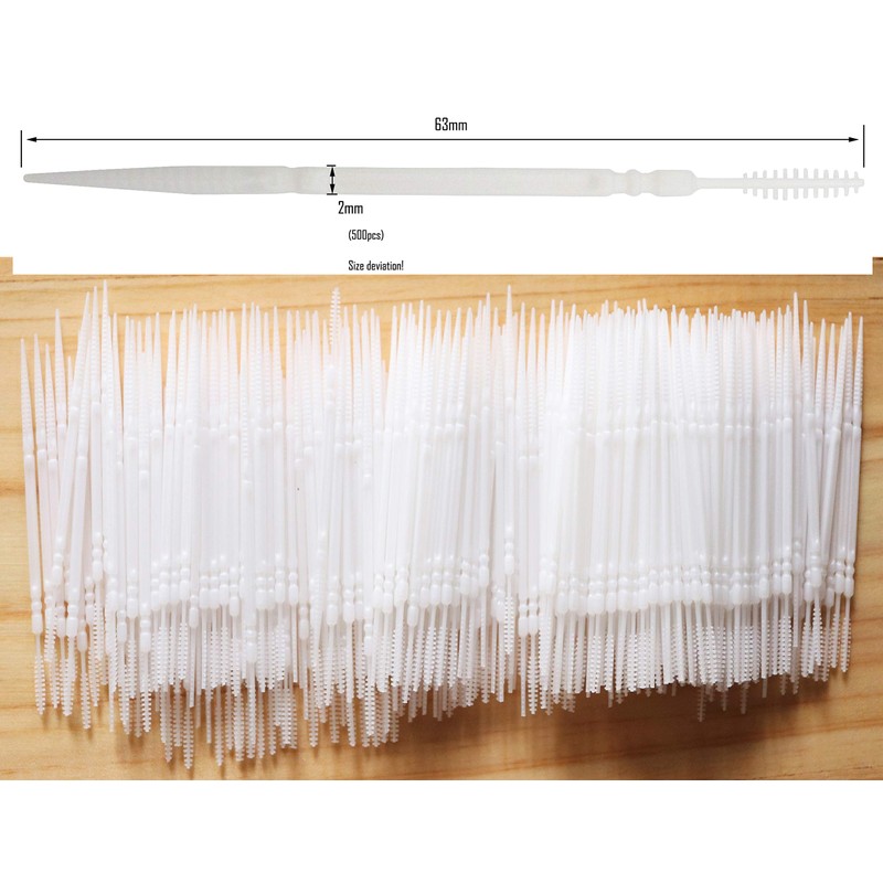 LBY Plastic Toothpicks, Interdental Toothpicks with Brush and Flat Rhombus