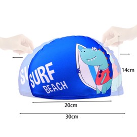 Xgvzs 3 PCS Kids Swimming Caps Swim Cap Kid Waterproof Swimming Hat Comfortable Ocean & Dinosaur Theme for Boys Girls