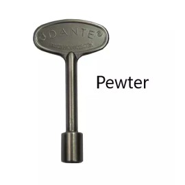 Dante NKY-3-PTR-B 3 Inch Universal Gas Valve Key, Pewter Finish