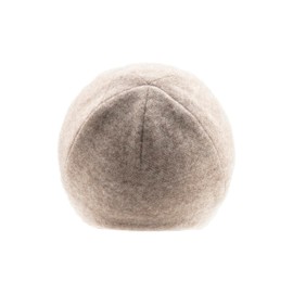 Sterntaler Beanie Hat with Fine Stripes and Appliqué Bear - Boys Beanie with Ear Flaps and Tie Band, sand