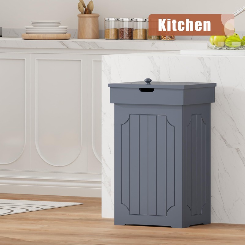 Function Home Trash Can Cabinet, 13 Gallon Kitchen Garbage Can,